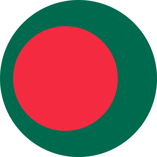 Round Bangladeshi flag