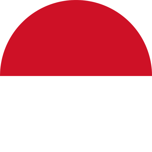 Round Indonesian flag